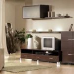 L'une des options pour le mur de la diapositive dans un style moderne