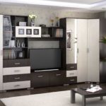 Coulisse murale d'angle de style contemporain