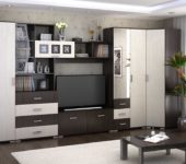 Coulisse murale d'angle de style contemporain