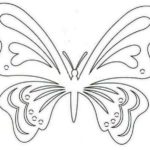 Pochoir pour découper des papillons en papier dentelle