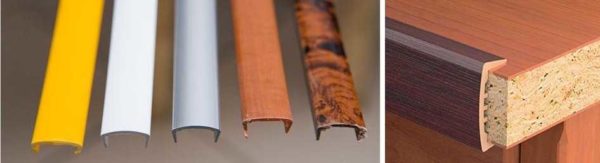 Le collage du profilé de meuble en forme de C ne pose aucun problème