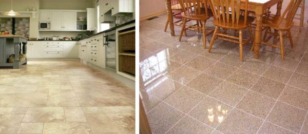Les carreaux de sol de cuisine peuvent être mats ou brillants