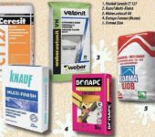 Certaines qualités de ragréages à base de plâtre