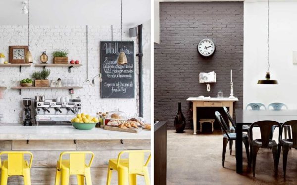Peindre les murs dans une cuisine en brique nécessite également un apprêt préalable