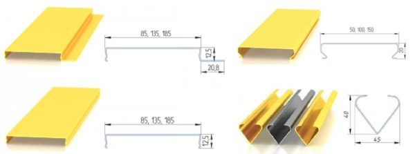 Formes de bandes pour faux plafonds en aluminium
