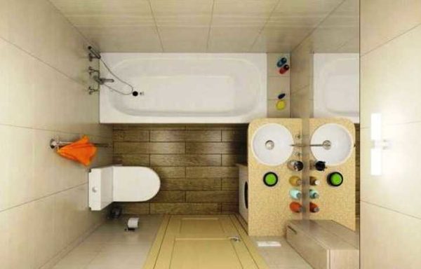 Pour rendre la salle de bain à Khrouchtchev plus confortable - le lavabo peut être installé au-dessus de la machine à laver