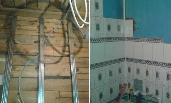La procédure pour organiser les murs de la salle de bain dans une maison en bois