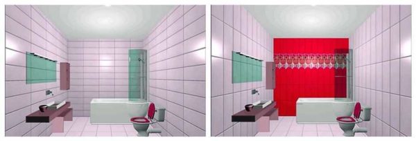 La bordure de carreaux décoratifs plus près du plafond rend la pièce plus grande