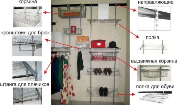 Divers accessoires aident à organiser rationnellement le stockage