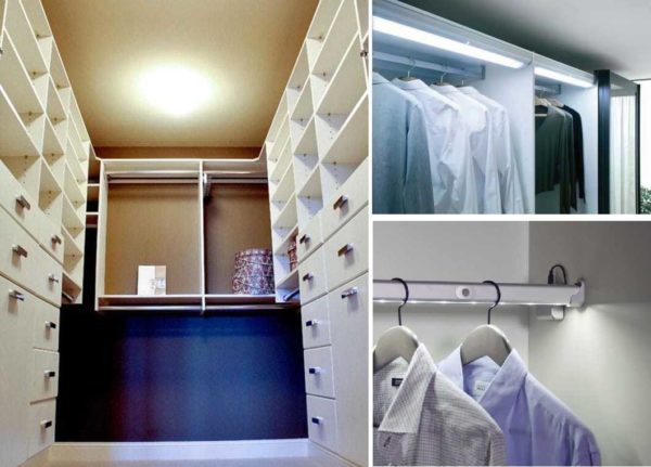 Quelques options d'éclairage pour le vestiaire