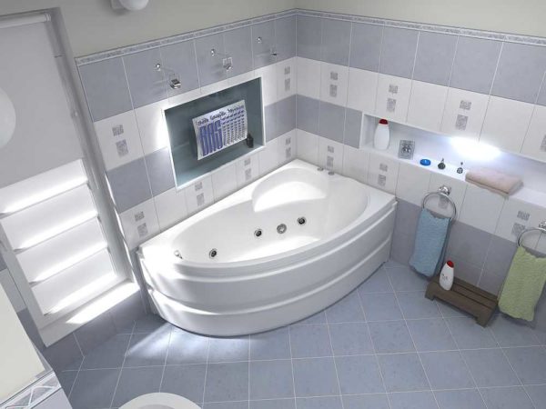 Les buses pour hydro massage et aéro sont bien intégrées à l'acrylique
