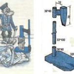 Fendeuse mécanique verticale: dessin avec dimensions