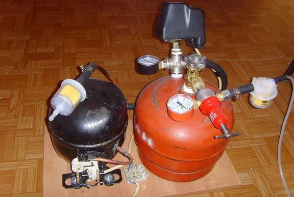 Compresseur maison pour le garage basé sur le compresseur du réfrigérateur