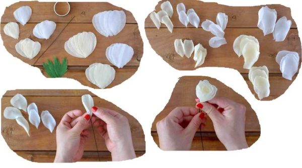 Fleurs en papier ondulé bricolage: faire une rose