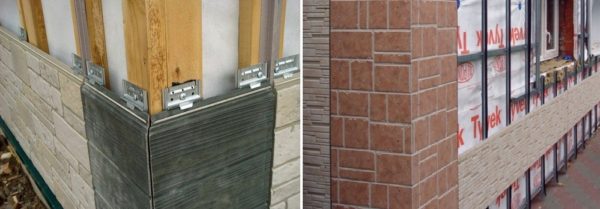 Les panneaux de façade en fibrociment pour la décoration extérieure de la maison sont montés sur des pinces