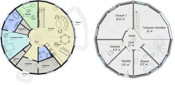Deux options pour vestibule / couloir intégré