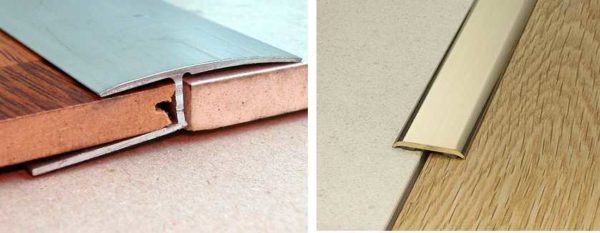 Les seuils en aluminium sont utilisés sur les sections droites