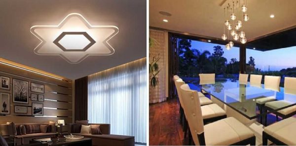 Le lustre à LED est conçu pour éclairer une zone spécifique