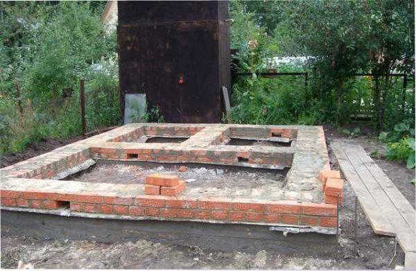 Brique posée sur béton