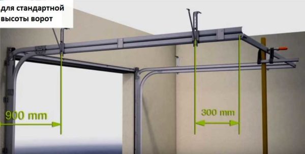 Installation du support de rail au plafond
