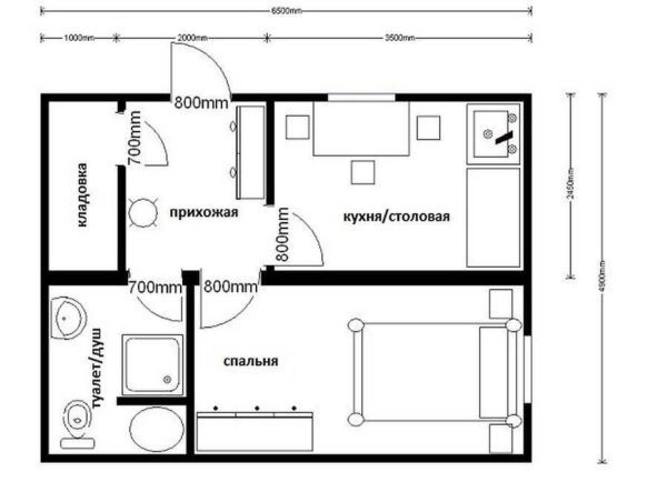Changer de maison 8 * 4 - il y a suffisamment d'espace pour un aménagement confortable de la vie