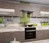 Une cuisine modulaire de classe économique en panneaux de particules peut également être dans un style moderne