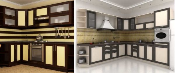 Meubles de cuisine préfabriqués avec façades à ossature