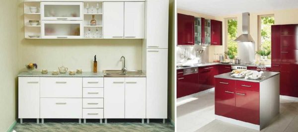 Étui à crayons et armoires pour cuisines en îlot - nouveaux types de cuisines modulaires
