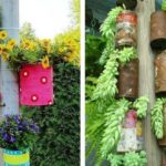 Les piliers peuvent également devenir un support pour un parterre de fleurs suspendu.