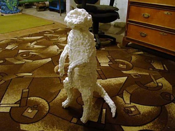 Le suricate est presque prêt ... il reste à peindre