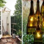 L'artisanat utile pour le jardin et le chalet peut également être fabriqué à partir de vieilles fenêtres / portes et de bouteilles en verre.