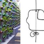 Ce mur fleuri nécessite des bouteilles en plastique avec des couvercles, de la ficelle et deux rondelles par bouteille.