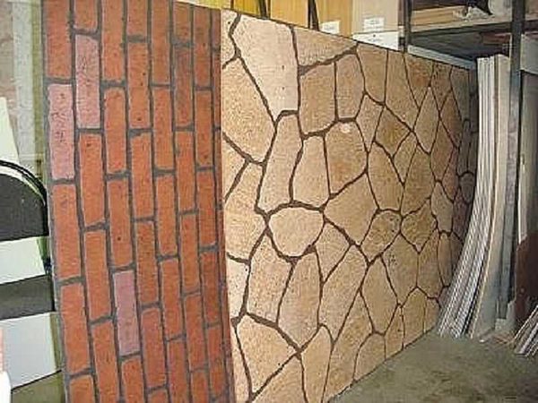 Panneaux en tôle MDF imitant la brique et la maçonnerie