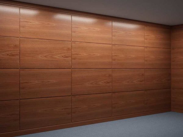Les panneaux muraux en panneaux de particules stratifiés ou plaqués pour la décoration intérieure ont fière allure dans les intérieurs modernes