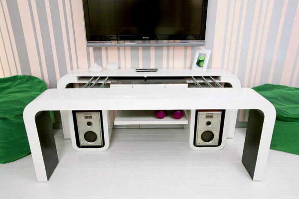 La table transformable peut être fabriquée dans un style moderne