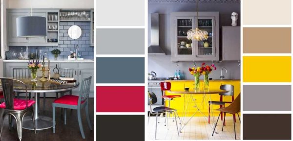 Crimson et jaune comme accents - créez une ambiance