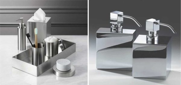 Acier inoxydable brossé ou poli - ces accessoires de salle de bain peuvent même être transmis aux petits-enfants