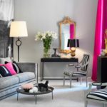 L'approche inverse: dans cet intérieur, il y a plus de fuchsia et le vert n'est qu'un ajout