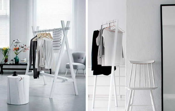 Le cintre au sol pour les vêtements sur cintres est également appelé cintre en rack
