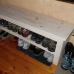 Étagère à chaussures en bois fait maison