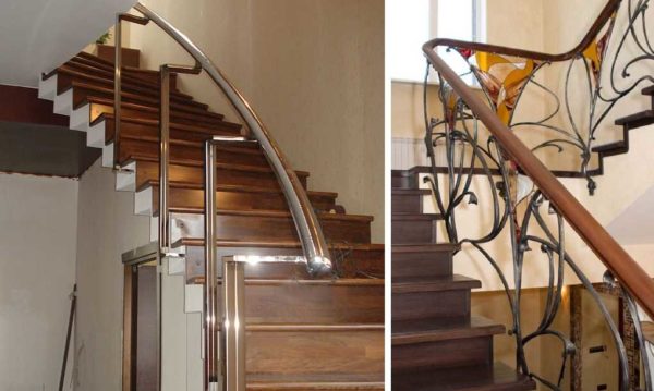 Garde-corps en métal faits de tuyaux et de raccords et forgés ... différence de style et ... de prix