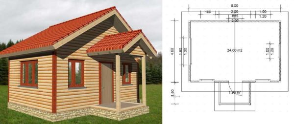 Plan maison de campagne 6 * 4