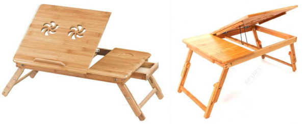 Cette table de chevet peut également être utilisée comme support d'ordinateur portable