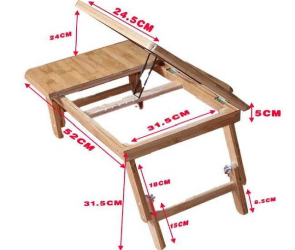 Dimensions du support de table pour l'autoproduction