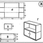 Un autre modèle de table de chevet pour la fabrication à partir de carton ou de contreplaqué