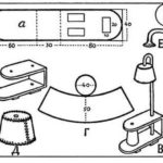 Lampadaire pour poupées en carton