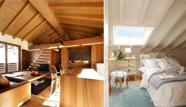 Salon, chambre à coucher, bureau, crèche - voici une liste de pièces aménagées au grenier
