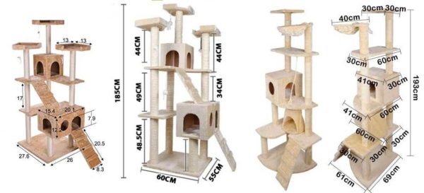 Trois tailles de coins de chat