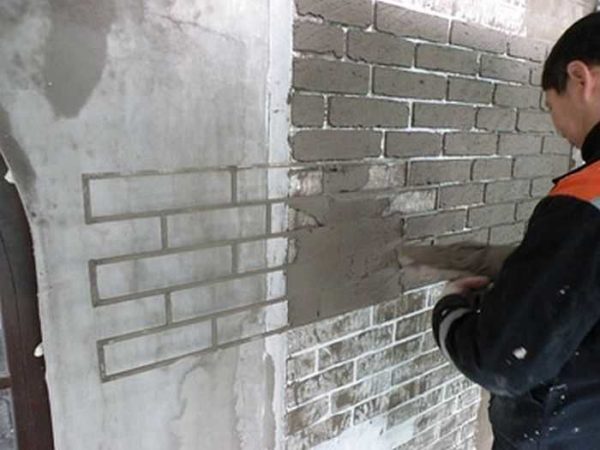 Cadre pour imitation d'un mur de briques