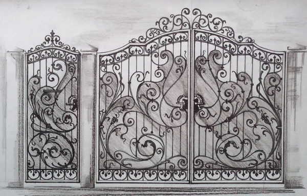 Projet de portail en polycarbonate forgé